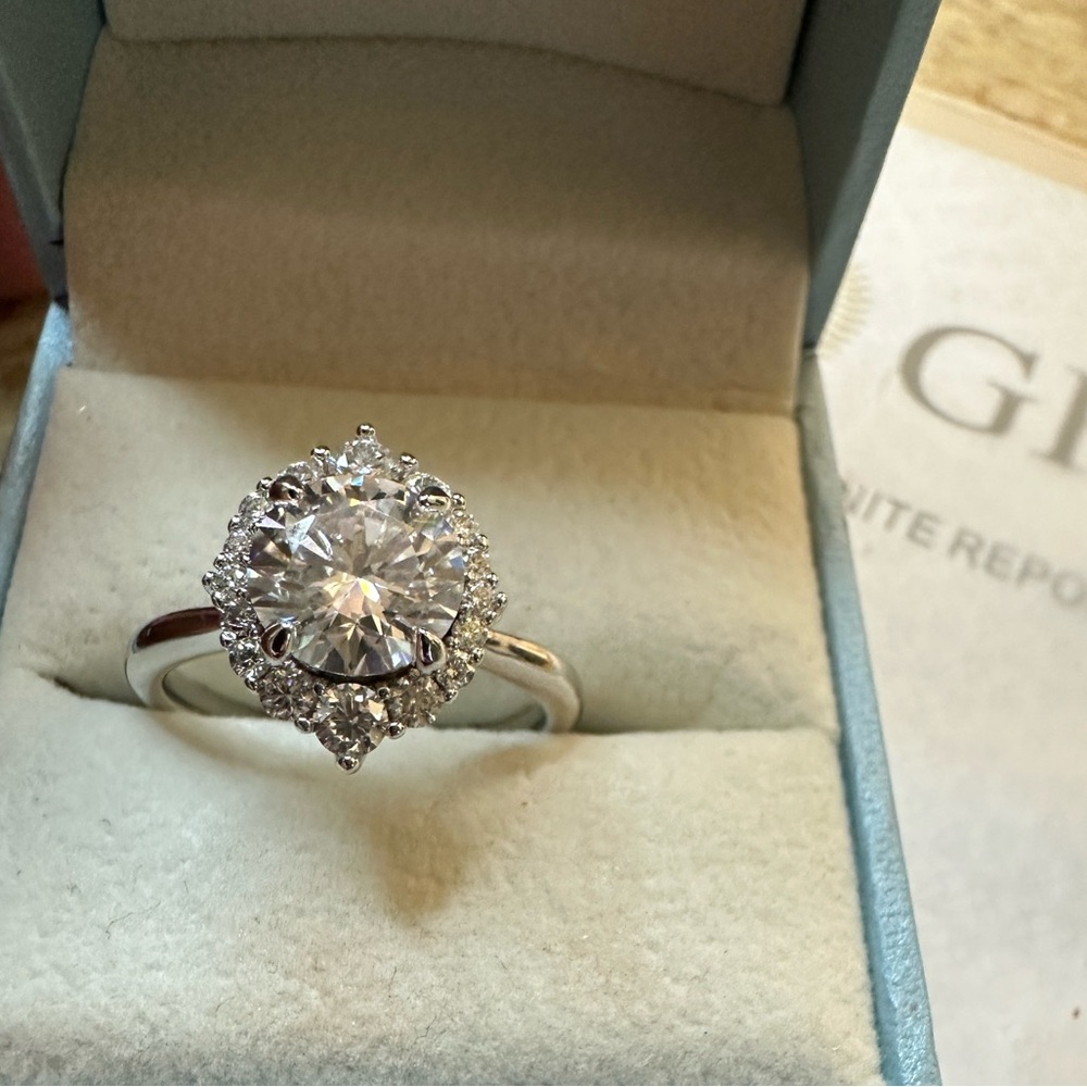 SOLD********2ct Moissanite size 8 Ring Brand new